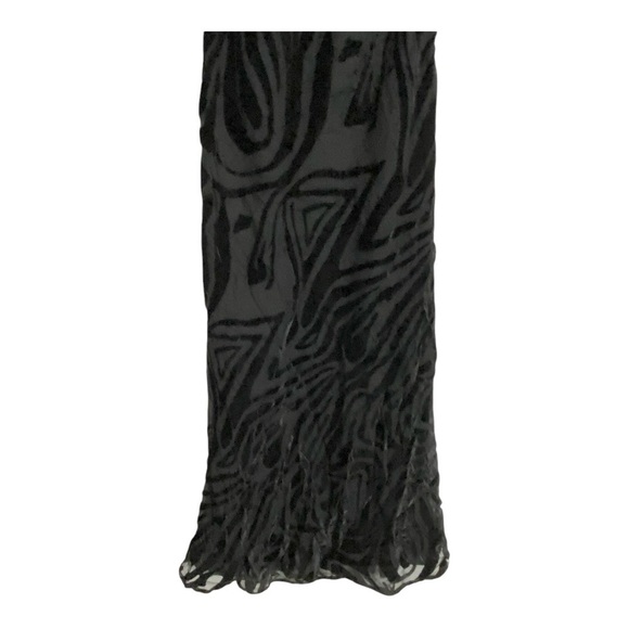 Ronny Kobo Collective Burnout Slip Dress Midi In Black Size 4 - Picture 9 of 12